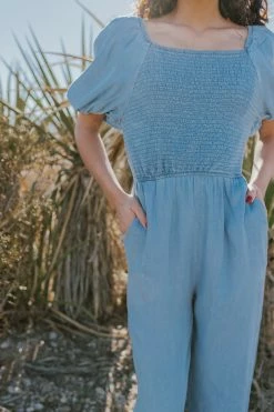 Hayden Los Angeles THE WHERE ROSEMARY GOES JUMPSUIT IN CHAMBRAY DENIM