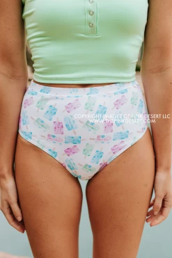 PINK DESERT VINTAGE HIGH WAIST SWIM BOTTOM IN POPSICLE