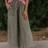 Easel THE ROSWELL WIDE LEG PANT IN ASH BOTTOMS