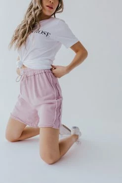 Easel THE SWEET DREAMER SHORTS IN DUSTY LILAC BOTTOMS
