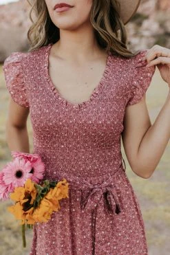 SungLight DRESSES THE MATCH MAKER MAXI DRESS IN DUSTY ROSE