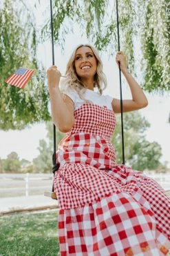 Paper Moon THE YOU LOOK LIKE THE FOURTH OF JULY MAXI DRESS IN RED DRESSES