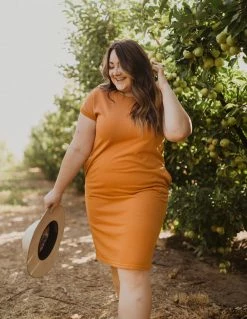 THE PINK DESERT T-SHIRT DRESS IN TANGERINE PD EXCLUSIVES