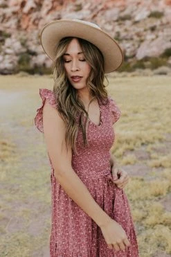 SungLight DRESSES THE MATCH MAKER MAXI DRESS IN DUSTY ROSE