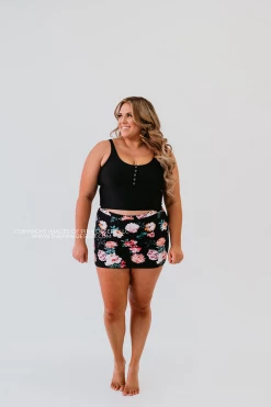 HIGH WAISTED SWIM SKIRT IN LE FLEUR BY PINK DESERT