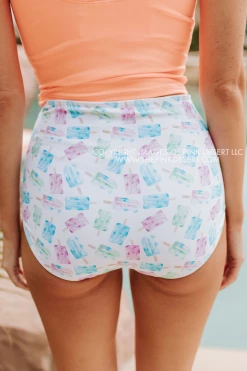PINK DESERT HIGH WAIST SWIM BOTTOM IN POPSICLE