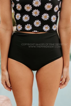 Pink Desert HIGH WAIST SWIM BOTTOM IN BLACK BY PINK DESERT