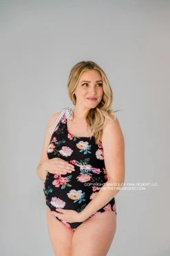 ONE SHOULDER BOW ONE PIECE IN LE FLEUR BY PINK DESERT