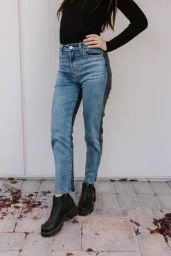 Insane Gene THE TILLY DISTRESSED GIRLFRIEND JEANS IN TWO TONED BOTTOMS 8 Insane Gene THE TILLY DISTRESSED GIRLFRIEND JEANS IN TWO TONED BOTTOMS