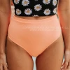 PINK DESERT VINTAGE HIGH WAIST SWIM BOTTOM IN NEON ORANGE