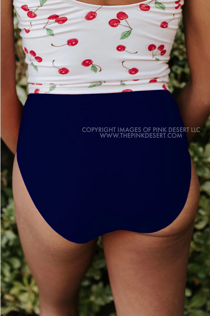 PINK DESERT VINTAGE HIGH WAIST SWIM BOTTOM IN INDIGO 5 PINK DESERT VINTAGE HIGH WAIST SWIM BOTTOM IN INDIGO
