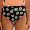 PINK DESERT VINTAGE HIGH WAIST SWIM BOTTOM IN LA LA DAISY