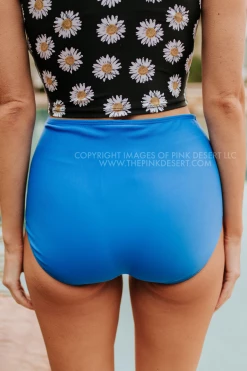 PINK DESERT HIGH WAIST SWIM BOTTOM IN ROYAL BLUE