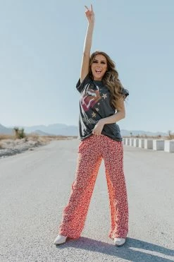 Better B THE ROSIE FLORAL PANTS IN RED