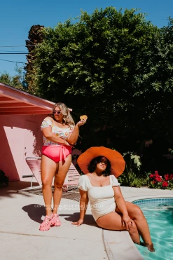 PUFF SLEEVE ONE PIECE IN RIBBED PINA COLADA BY SASSY RED LIPSTICK X PINK DESERT SWIM 23 PUFF SLEEVE ONE PIECE IN RIBBED PINA COLADA BY SASSY RED LIPSTICK X PINK DESERT SWIM