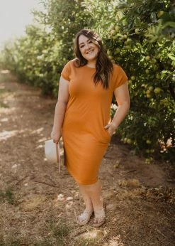 THE PINK DESERT T-SHIRT DRESS IN TANGERINE PD EXCLUSIVES