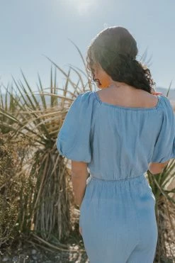 Hayden Los Angeles THE WHERE ROSEMARY GOES JUMPSUIT IN CHAMBRAY DENIM