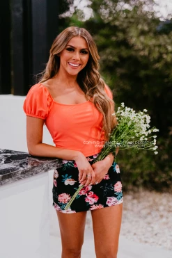 HIGH WAISTED SWIM SKIRT IN LE FLEUR BY PINK DESERT