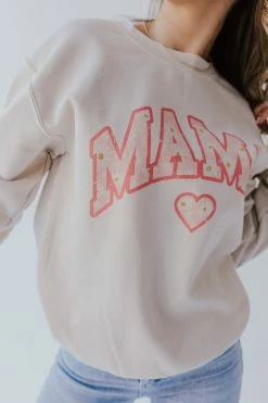 Wknder THE FLOWER MAMA PULLOVER IN SAND TOPS