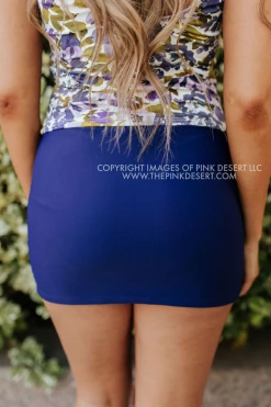 PINK DESERT NOT YOUR MAMA'S SWIM SKIRT IN INDIGO