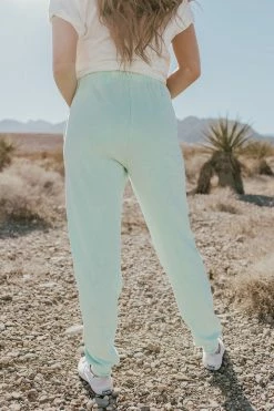 Trend Notes BOTTOMS THE MOLLI MINERAL WASHED JOGGERS IN MINT
