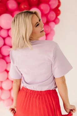 THE PINK DESERT LOVE TEE IN LAVENDER PD EXCLUSIVES