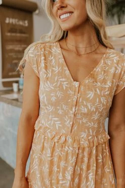 Polagram/Baevely THE BAHAMA TIERED MIDI DRESS IN TANGERINE DRESSES