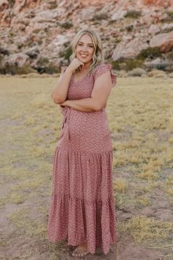 SungLight DRESSES THE MATCH MAKER MAXI DRESS IN DUSTY ROSE