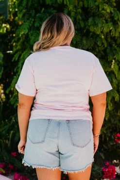 SWIM THE PALM SPRINGS PINK CLASSIC CAR TEE BY SASSY RED LIPSTICK X PINK DESERT