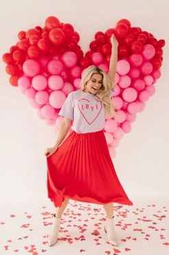 THE PINK DESERT LOVE TEE IN LAVENDER PD EXCLUSIVES