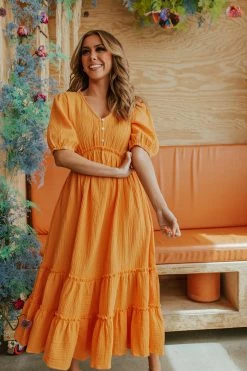 Tea N Rose THE HAVANA MIDI DRESS IN MANGO