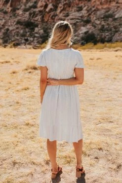 Polagram/Baevely THE APRIL SHOWERS DRESS IN LIGHT BLUE