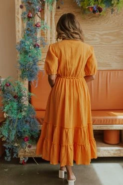 Tea N Rose THE HAVANA MIDI DRESS IN MANGO