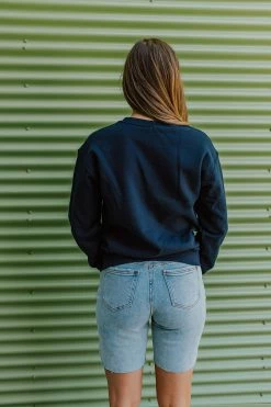 Benie Los Angeles THE AMERICA HEART PULLOVER IN NAVY