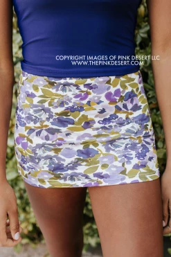 PINK DESERT NOT YOUR MAMA'S SWIM SKIRT IN WILD LAVENDER