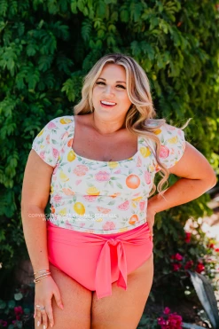 HIGH WAIST TIE FRONT SWIM BOTTOMS IN PALM SPRINGS PINK BY SASSY RED LIPSTICK X PINK DESERT 12 HIGH WAIST TIE FRONT SWIM BOTTOMS IN PALM SPRINGS PINK BY SASSY RED LIPSTICK X PINK DESERT