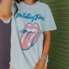Illustrated Society THE ROLLING STONES GRAPHIC TEE IN LIGHT BLUE TOPS