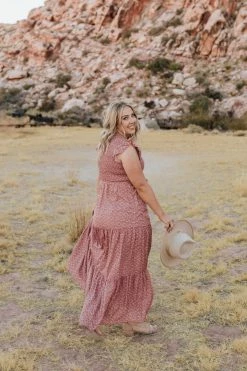 SungLight DRESSES THE MATCH MAKER MAXI DRESS IN DUSTY ROSE