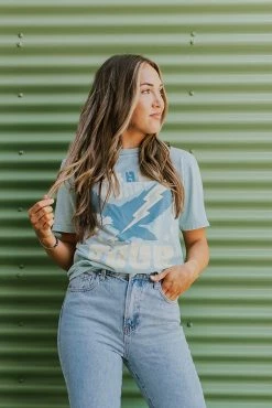 Lotus Fashion THE WORLD TOUR EAGLE TEE IN MINT TOPS