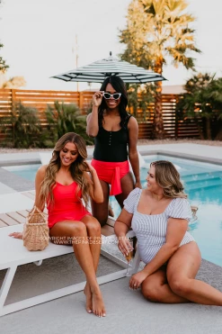 BUTTON FRONT MIDKINI SWIM TOP IN BLACK BY PINK DESERT 10 BUTTON FRONT MIDKINI SWIM TOP IN BLACK BY PINK DESERT