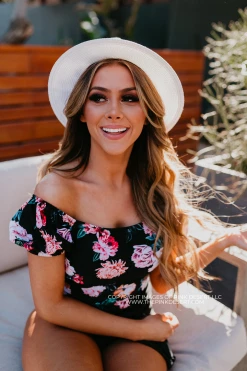 Pink Desert PUFF SLEEVE MIDKINI SWIM TOP IN LE FLEUR BY PINK DESERT 18 Pink Desert PUFF SLEEVE MIDKINI SWIM TOP IN LE FLEUR BY PINK DESERT