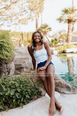 PINK DESERT MINI RUFFLE CROP PEPLUM SWIM TOP IN POPSICLE