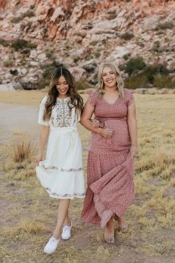SungLight DRESSES THE MATCH MAKER MAXI DRESS IN DUSTY ROSE