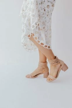 Oasis Society SHOES THE ELOISE ANKLE STRAP HEELS IN NUDE