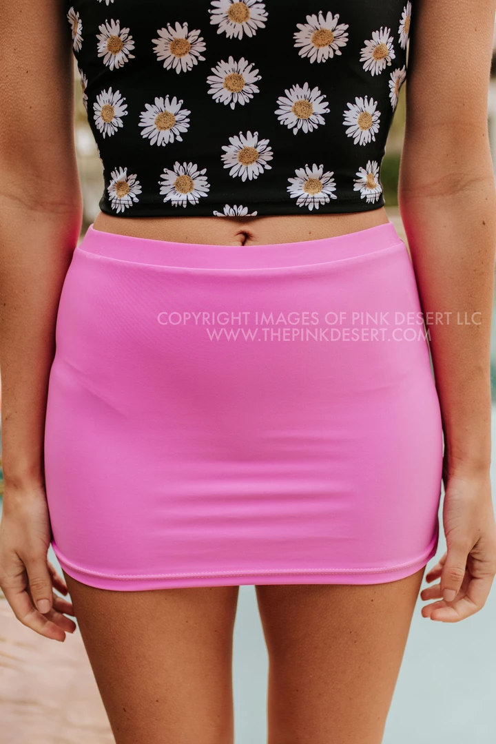 PINK DESERT NOT YOUR MAMA'S SWIM SKIRT IN NEON LILAC 1 PINK DESERT NOT YOUR MAMA'S SWIM SKIRT IN NEON LILAC