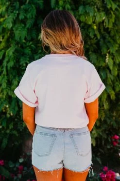 SWIM THE PALM SPRINGS PINK CLASSIC CAR TEE BY SASSY RED LIPSTICK X PINK DESERT