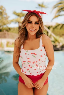 PINK DESERT MINI RUFFLE CROP PEPLUM SWIM TOP IN CHERRY BOMB 8 PINK DESERT MINI RUFFLE CROP PEPLUM SWIM TOP IN CHERRY BOMB