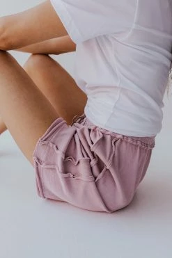 Easel THE SWEET DREAMER SHORTS IN DUSTY LILAC BOTTOMS