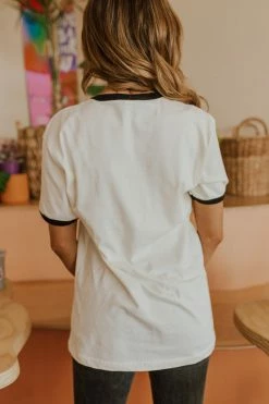 Oat Collective THE SIMPLY FLORAL TEE IN OFF WHITE