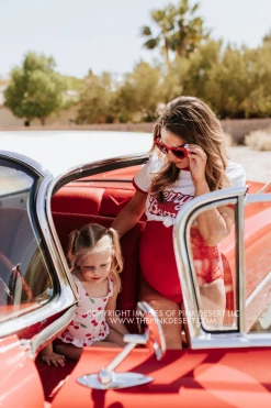 PINK DESERT RUCHED ONE SHOULDER ONE PIECE SWIMSUIT IN CHERRY RED